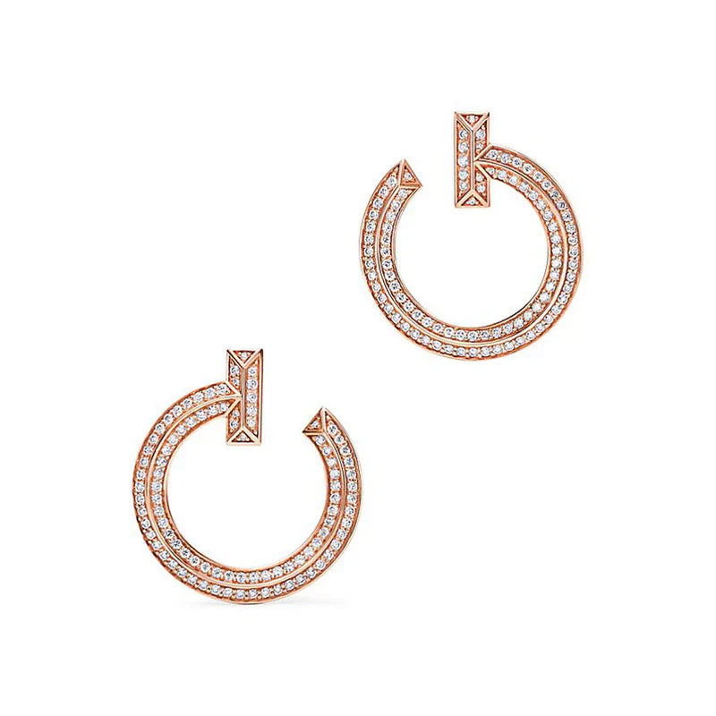 Noble T T1 Open Hoop Earrings
