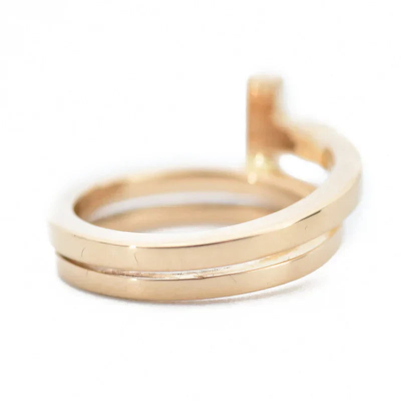 Noble T Diamond Square Wrap Ring