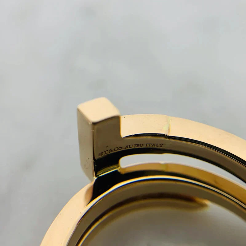 Noble T Diamond Square Wrap Ring