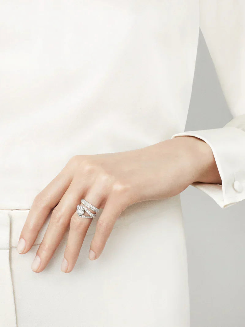 Noble Couture Wedding Diamond Ring Elegant Bride