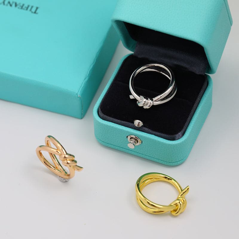 Noble Knot Double Row Ring