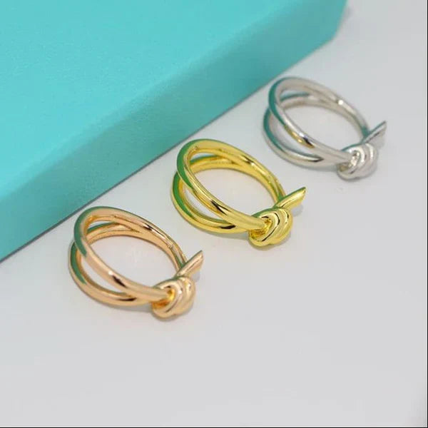 Noble Knot Double Row Ring
