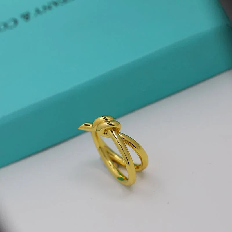 Noble Knot Double Row Ring