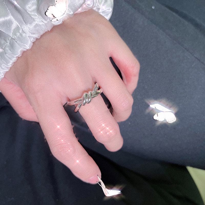 Noble Knot Double Row Ring