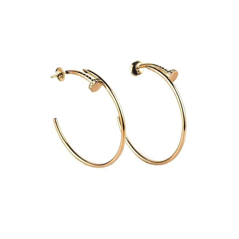 Noble Juste Earrings Gold Diamonds 1.8mm