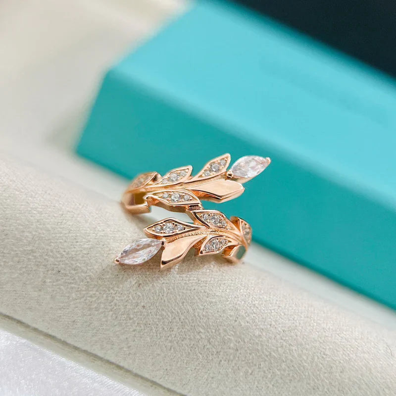 Noble Vine Bypass Diamond Ring
