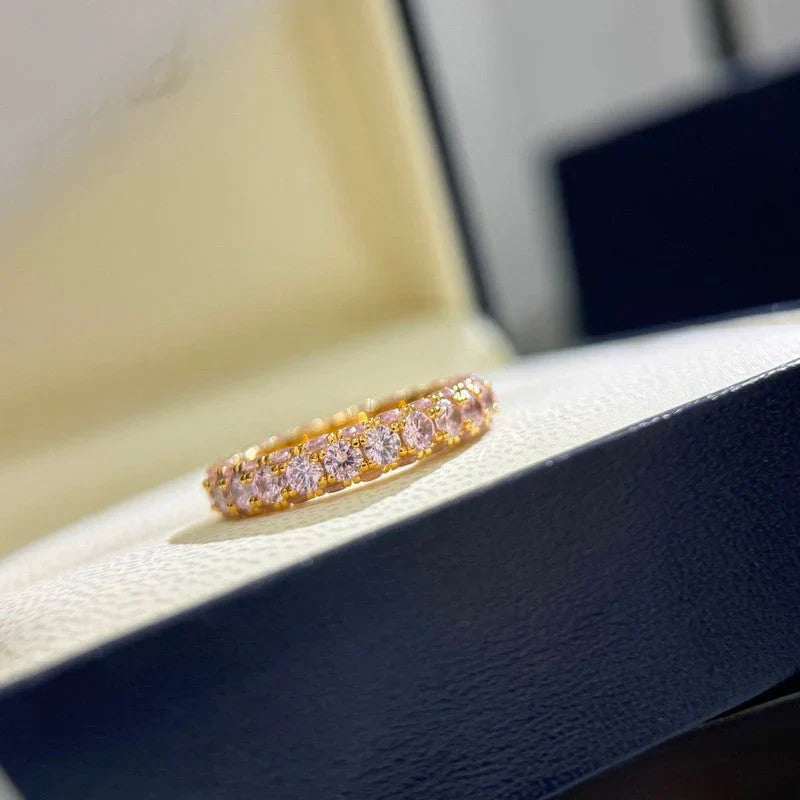 Noble T Pink Crystal Ring