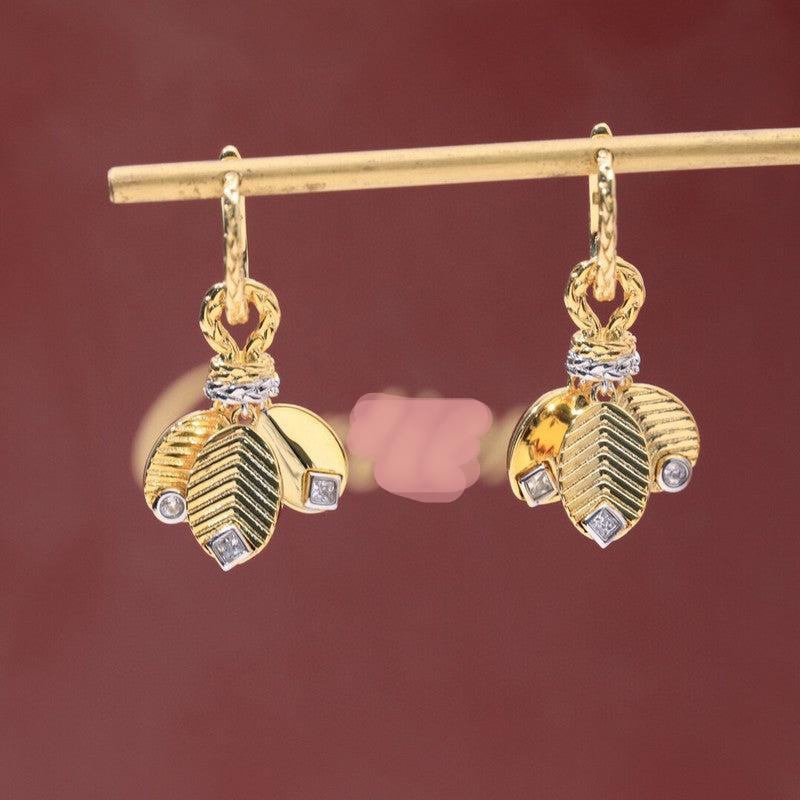 Noble Grain De Café Earrings Vintage Women