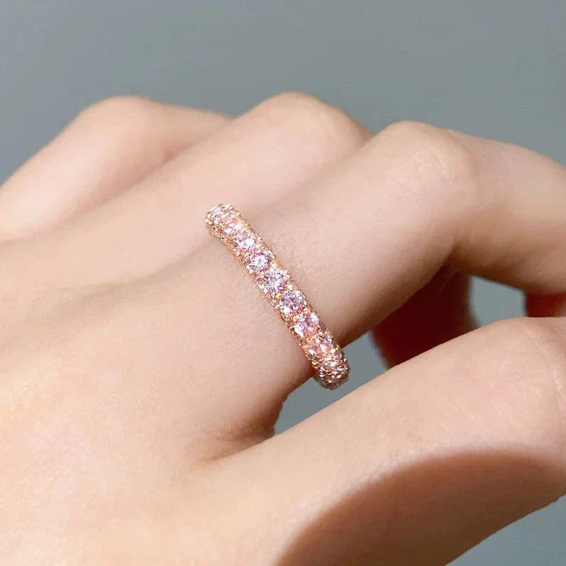 Noble T Pink Crystal Ring