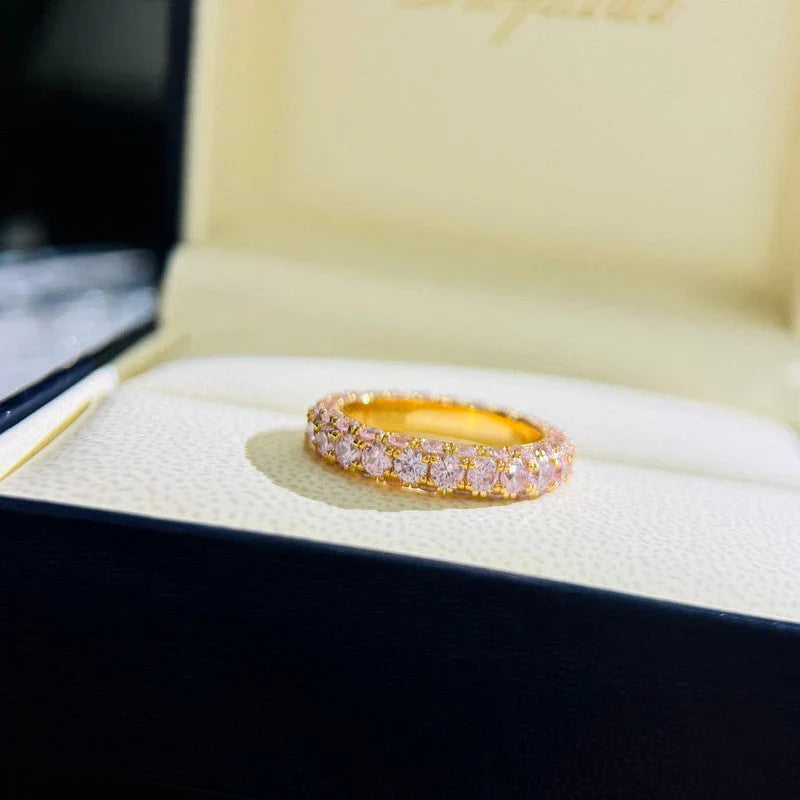 Noble T Pink Crystal Ring