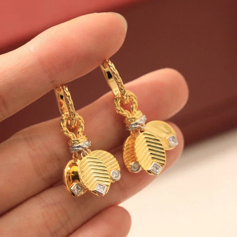 Noble Grain De Café Earrings Vintage Women