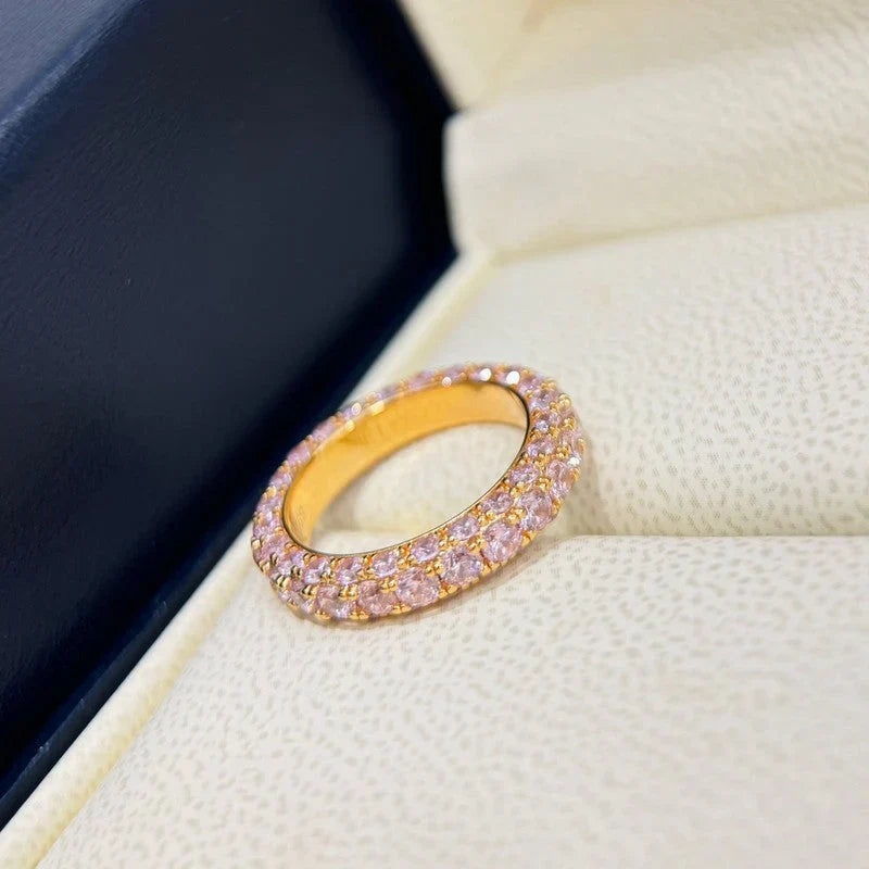 Noble T Pink Crystal Ring
