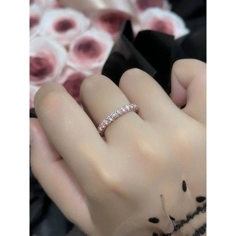Noble T Pink Crystal Ring