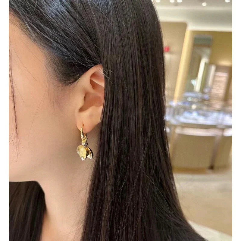 Noble Grain De Café Earrings Vintage Women