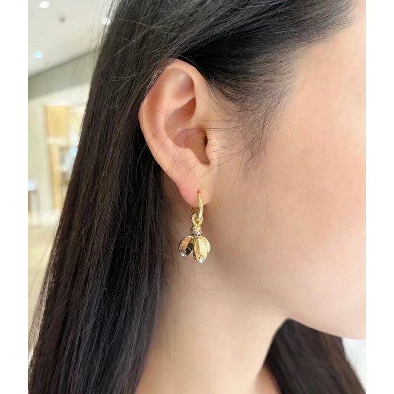 Noble Grain De Café Earrings Vintage Women