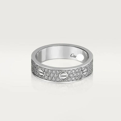 Noble Love Diamond-Paved 5mm Ring Classic Sparkle