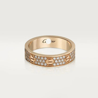 Noble Love Diamond-Paved 5mm Ring Classic Sparkle