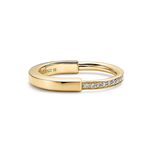 Noble Lock Diamonds Yellow Gold Ring