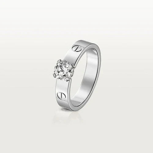 Noble Love Ring 4mm 1 Big Diamond