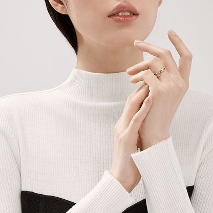 Noble Knot Double Row Ring