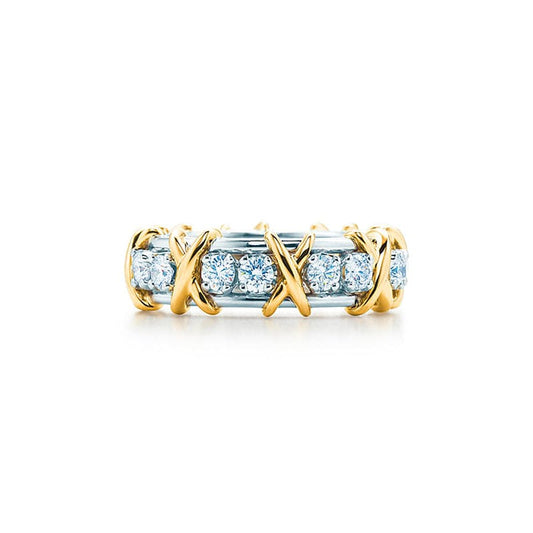 Noble T Schlumberger Eighteen Stone Ring