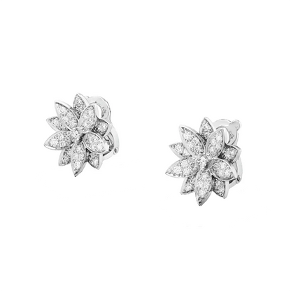 Noble Lotus One Flowers Small Earrings Delicate Women
