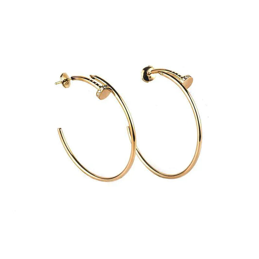 Noble Juste Earrings Gold Diamonds 1.8mm