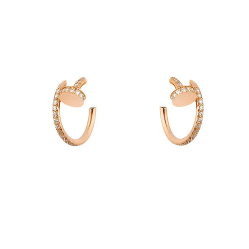 Noble Juste Earrings 12.75mm Silver Diamond