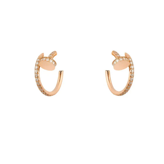 Noble Juste Earrings 12.75mm Silver Diamond