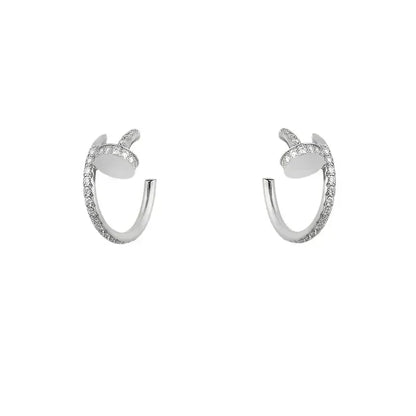 Noble Juste Earrings 12.75mm Silver Diamond