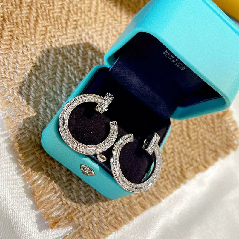 Noble T T1 Open Hoop Earrings