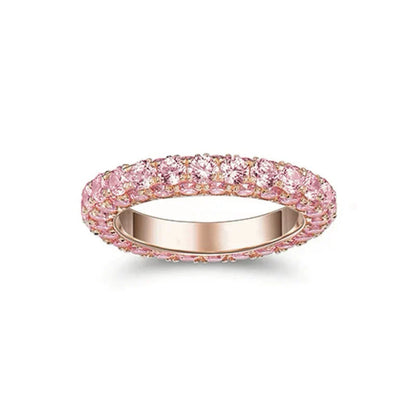 Noble T Pink Crystal Ring