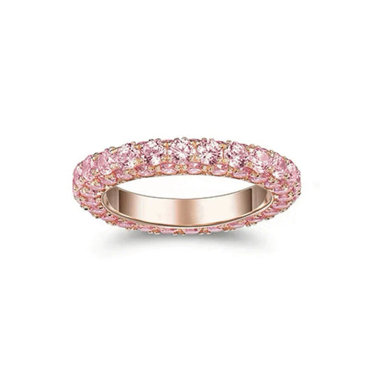 Noble T Pink Crystal Ring
