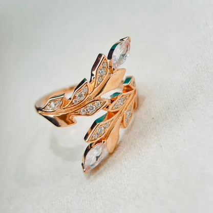 Noble Vine Bypass Diamond Ring