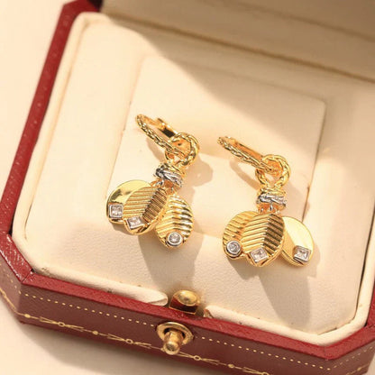Noble Grain De Café Earrings Vintage Women