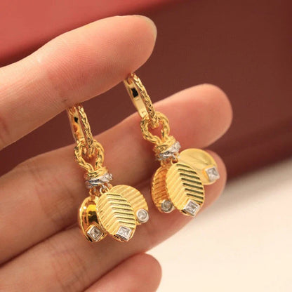 Noble Grain De Café Earrings Vintage Women