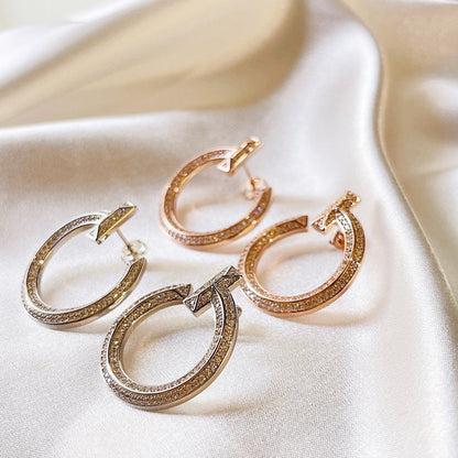 Noble T T1 Open Hoop Earrings