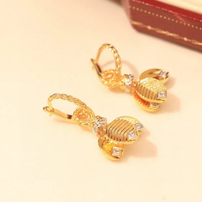 Noble Grain De Café Earrings Vintage Women