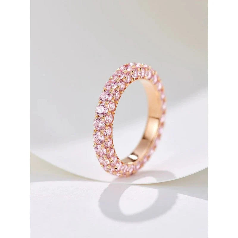 Noble T Pink Crystal Ring