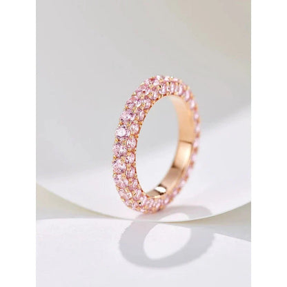 Noble T Pink Crystal Ring
