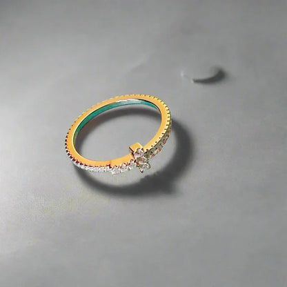 Noble T Diamond Wire Band Ring