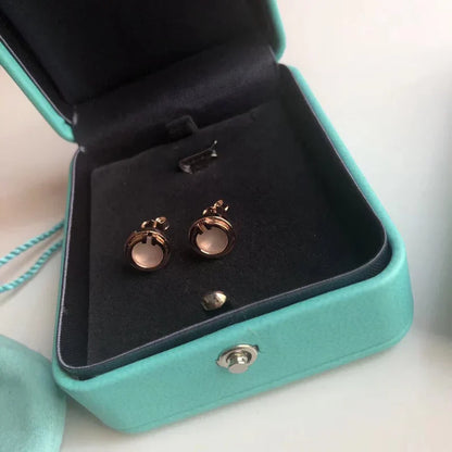 Noble Mother Of Pearl Circle Earrings